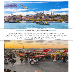 تعتبر منطقة امينونو (المسماة بالتركي: Eminönü) من اهم المناطق السياحية في اسطنبول وتستقبل أعداداً هائلة من السياح يومياً ذلك لأنها واقعة في الفاتح قلب مدينة اسطنبول التاريخي وهي مطلة على مضيق البوسفور تعج منطقة امينونو اسطنبول بالسكان المحليين وزوار المدينة وسواحها في كل حين